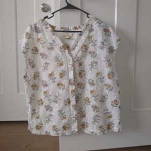 Lace blouse short sleeves size XL